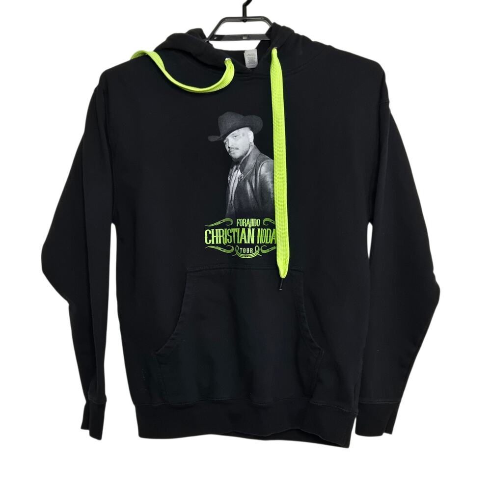 Christian Nodal Forajido Tour Hoodie Size Large Black Concert Merch